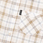 Boys Off-white Cotton Plaid Shirt