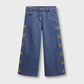 Girls Embroidered Daisy Denim Jeans