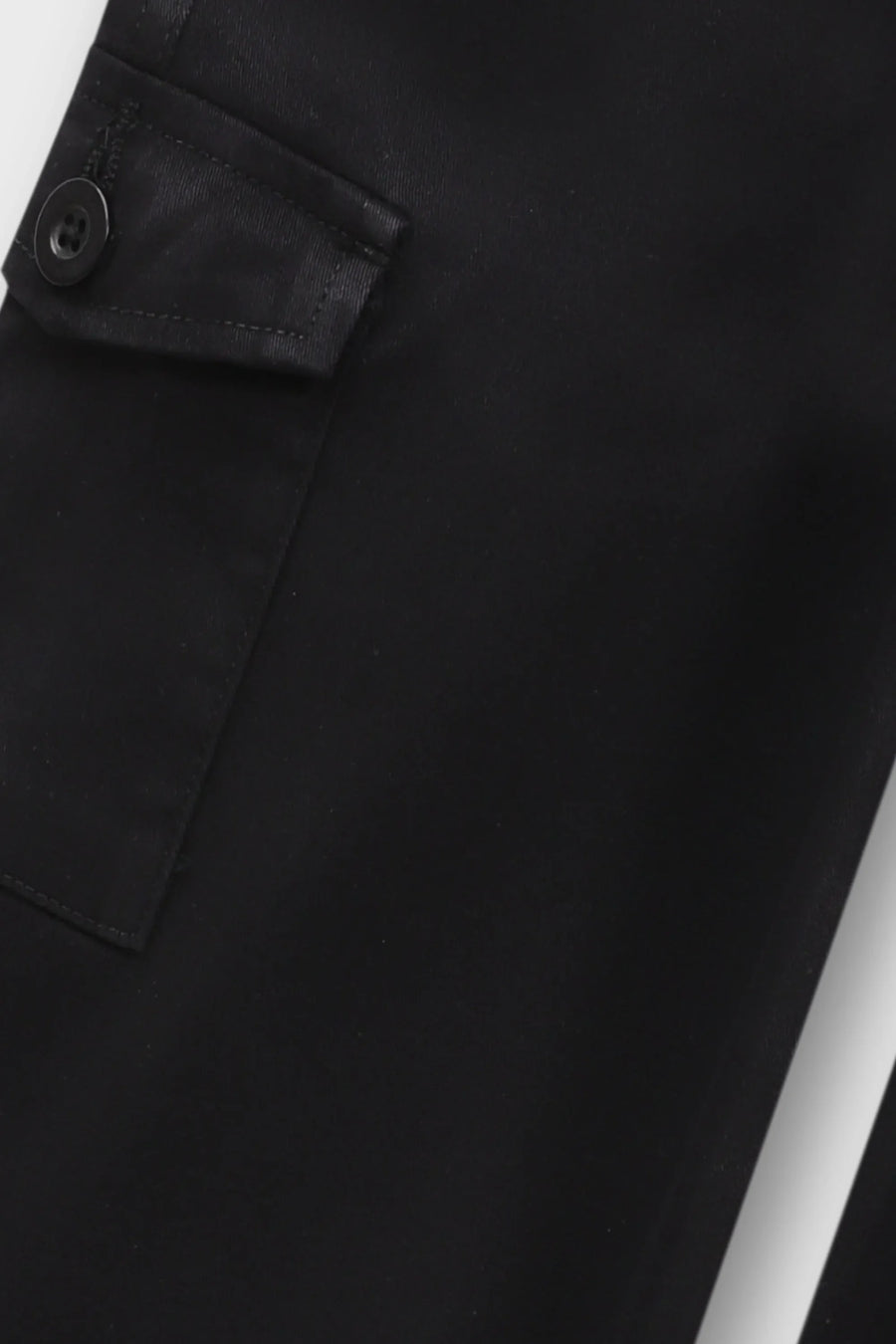 Girls Trending Black Wide-Leg Twill Pants