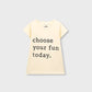 Girls Sunny Slogan A Line Tee