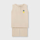 Girls Beige Graphic Co-ord Set