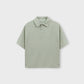 Sage Green Waffle Relaxed Polo