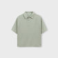 Sage Green Waffle Relaxed Polo