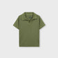 Smart Olive Waffle Polo Shirt