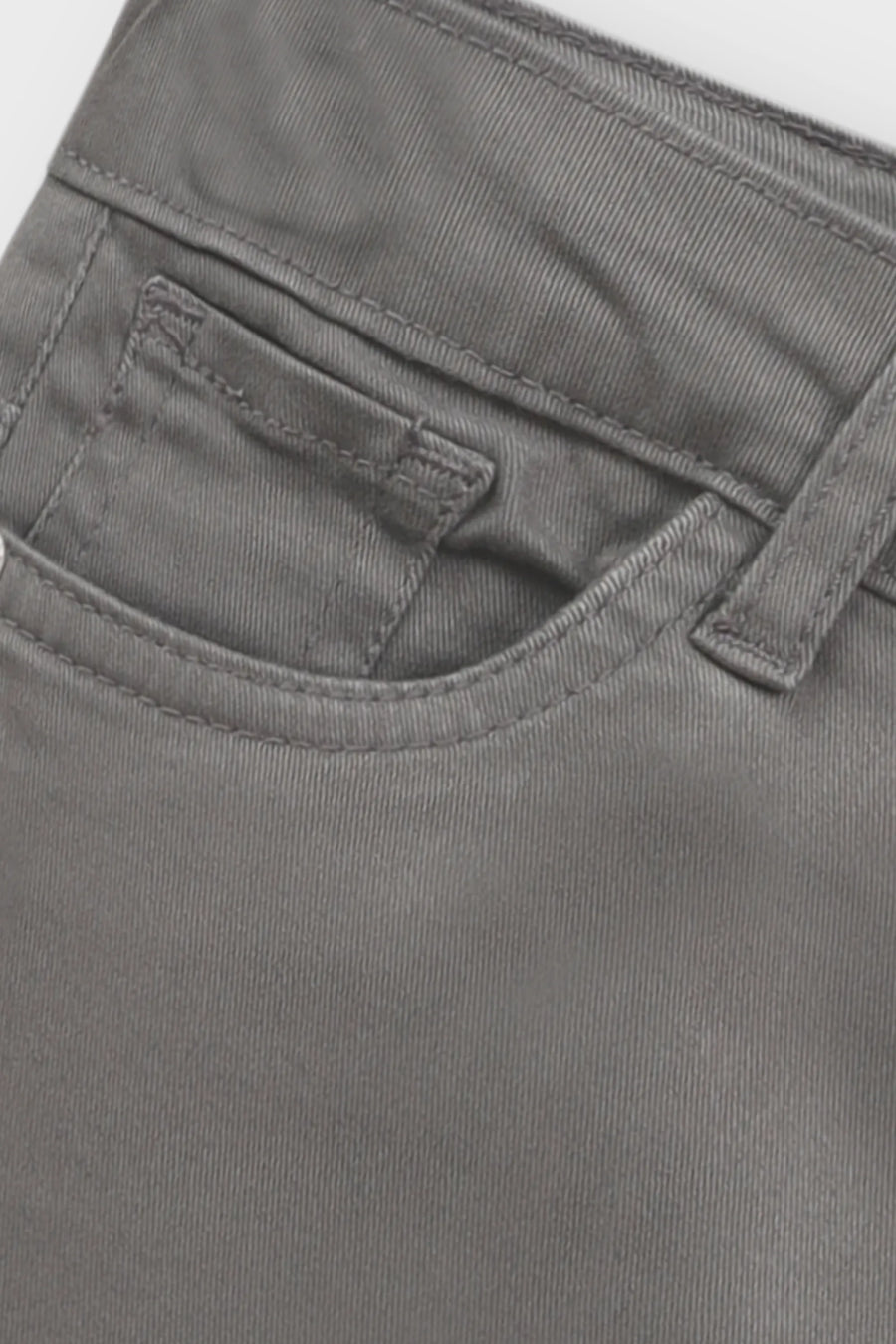 Boys' Grey Straight Fit Twill Pants