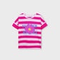 Pink Playful Striped Graphic Tee