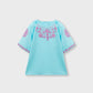 Sky Embroidered Ethnic Top