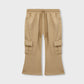 Girls Sandy Beige Bell Bottom Trousers