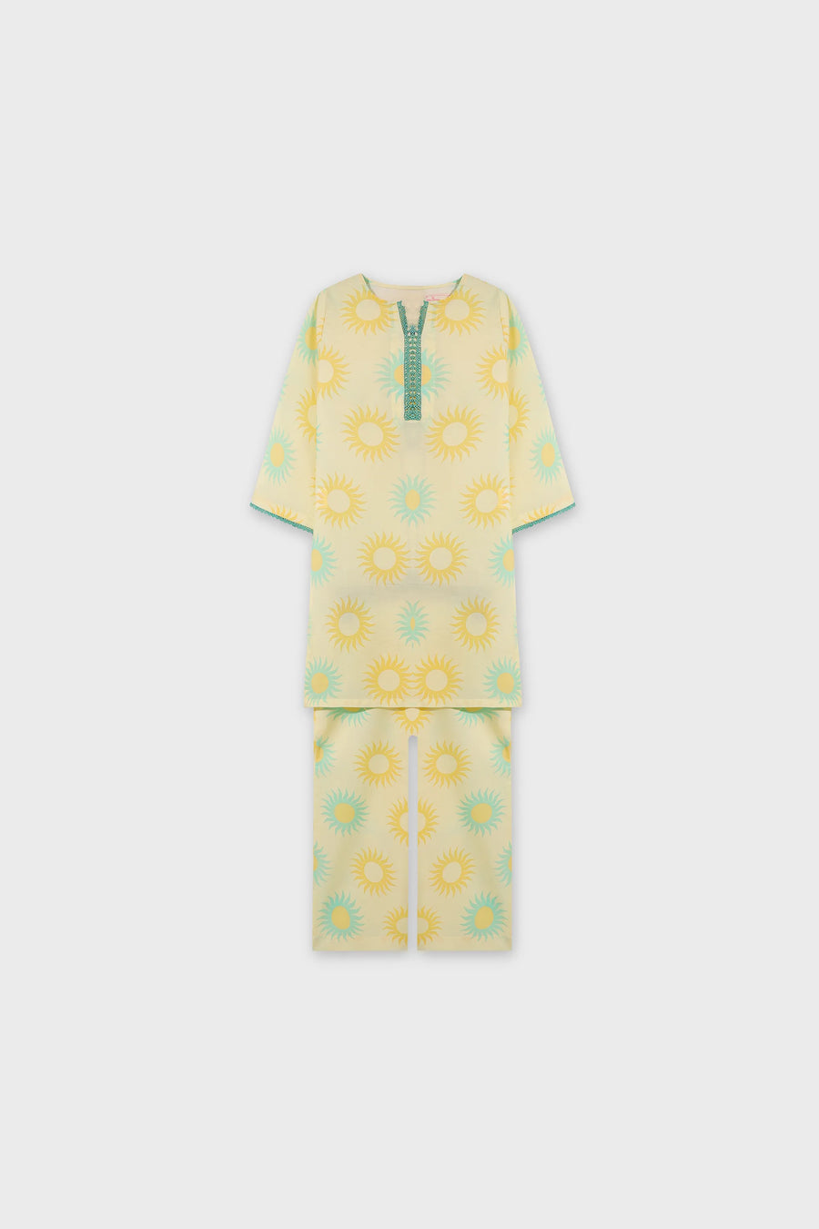 Sunbeam Lace Cotton Kurta Set
