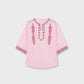 Glowy Pink Embroidered Top