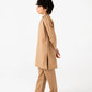 Boys Timeless Light Brown Emroidered Kurta Set