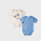 Boys Wheels and Rails Bodysuit Set (Pack of 2)