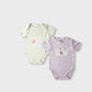 Girls Smile Blossom Bodysuit Set (Pack of 2)