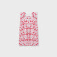 Crimson Blossom Cotton Dress