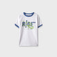 Boys White Ride Fast Tee