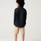 Boys Blue Denim Patch Pocket Shirt