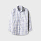 Boys White Sky Grid Shirt