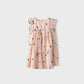 Peach Floral Net Dress