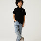 Boys Classic Black Pique Polo