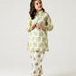 Off-White Printed Kurta Shalwar - 2pc