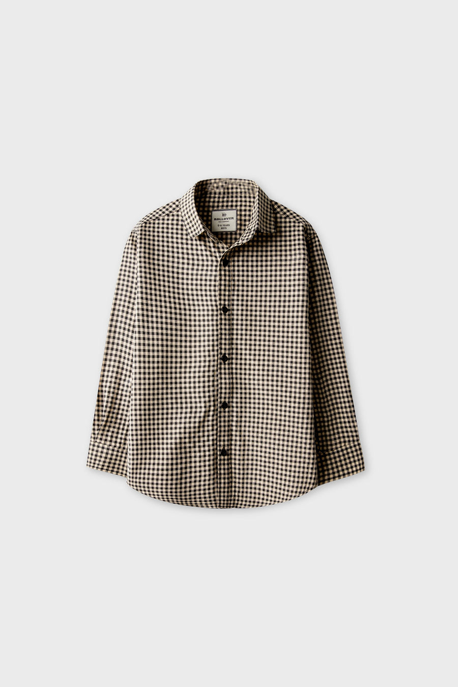 Boys Black Beige Check Casual Shirt