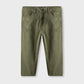 Boys Olive Straight Fit Twill Pants