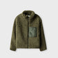 Boys Olive Sherpa Fleece Jacket