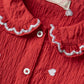 Red Heart Frill Bubble Top