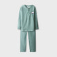 Boys Green Henley Waffle Co-ord Set