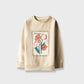 Girls Floral Frame Fleece Sweatshirt