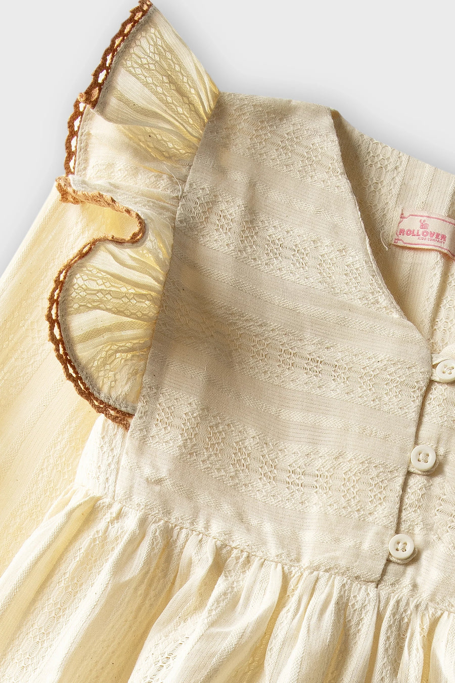 Beige Heritage Lace-Trim Top