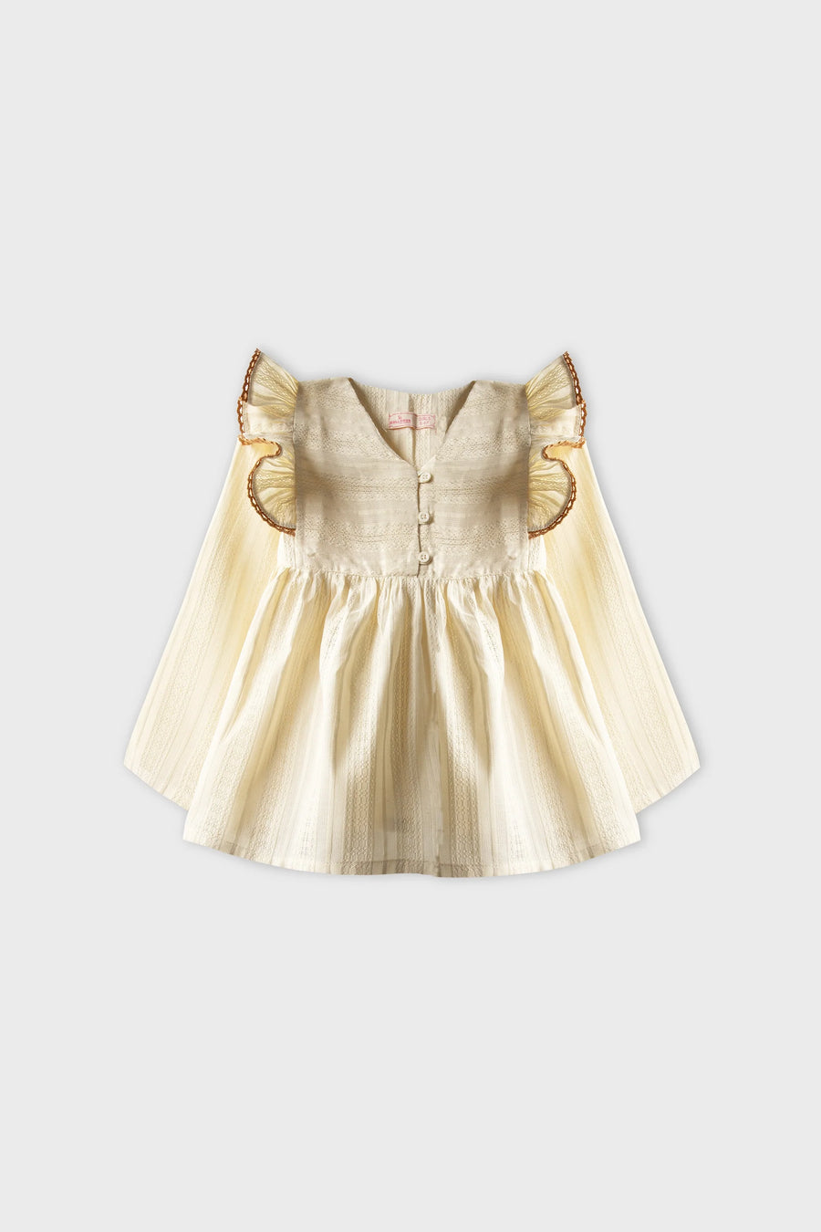 Beige Heritage Lace-Trim Top