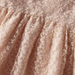 Peach Petal Yoke Net Dress