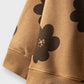 Girls Mocha Daisy Fleece Sweatshirt