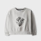 Girls Wild Bloom Gray Fleece Sweatshirt