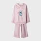 Girls Pink Stitch Fleece Co-ord Set