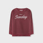 Boys Burgundy Leisure Fleece Sweatshirt