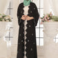 Wave Blue Embroidered Abaya