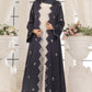 Wave Black Embroidered Abaya