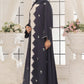 Wave Blue Embroidered Abaya