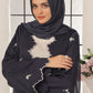 Wave Blue Embroidered Abaya