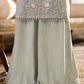 AQUA SPARKLE-3PC ORGANZA EMBROIDERED PRET