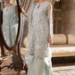 AQUA SPARKLE-3PC ORGANZA EMBROIDERED PRET