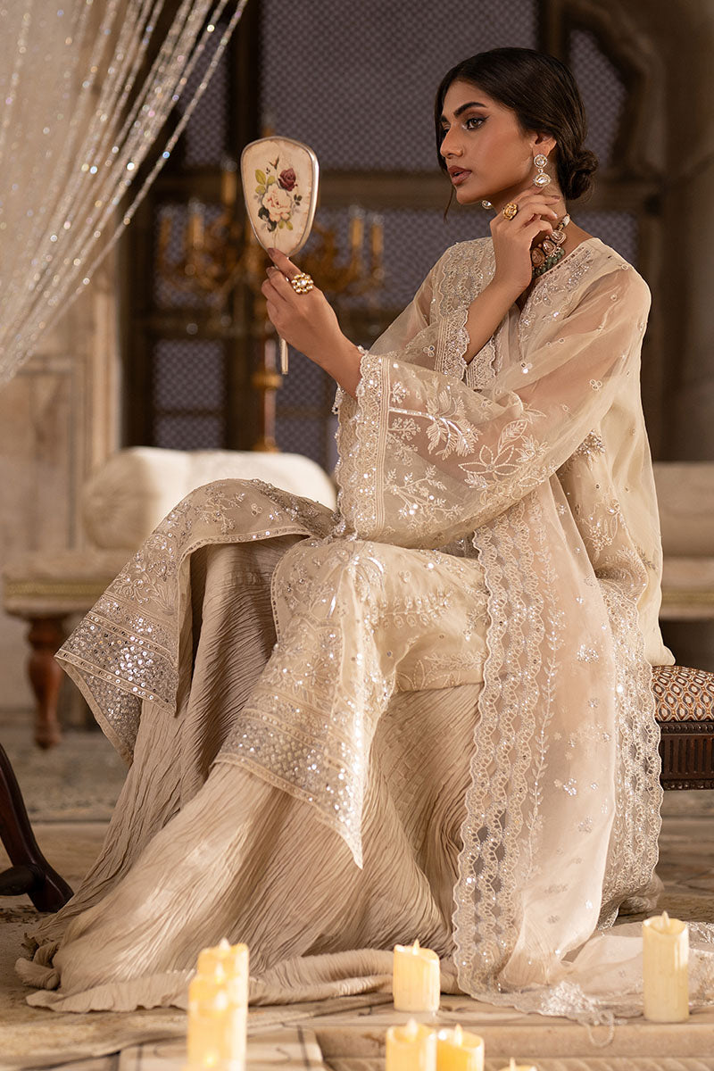 PEBBLE GLAM-3PC ORGANZA EMBROIDERED PRET
