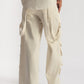 White Multi Pocket Cargo Jeans Women