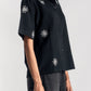 Black Floral Boxy Shirt