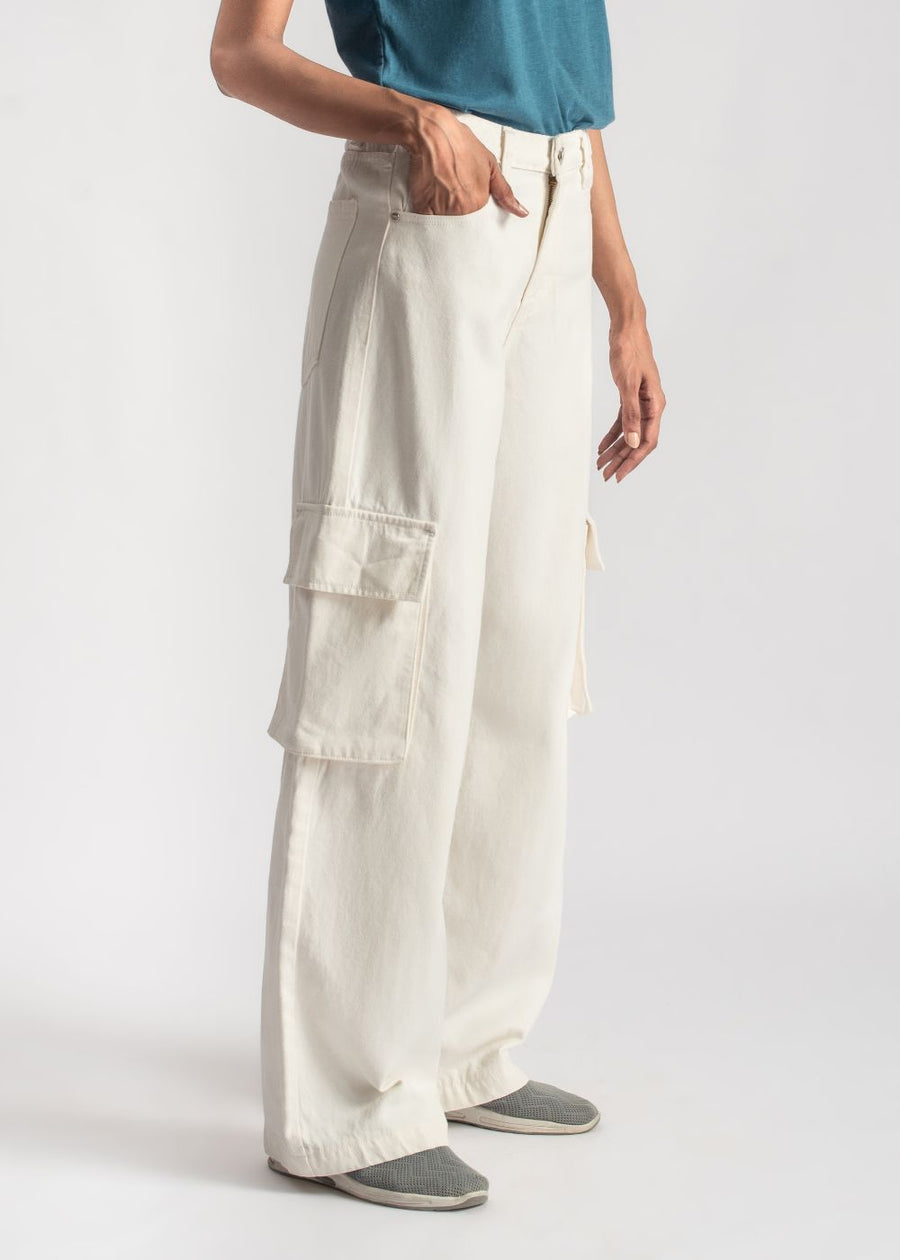 White Skater 2 Pocket Cargo Jeans Women