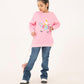 GIRLS PINK FLEECE SWEATSHIRT